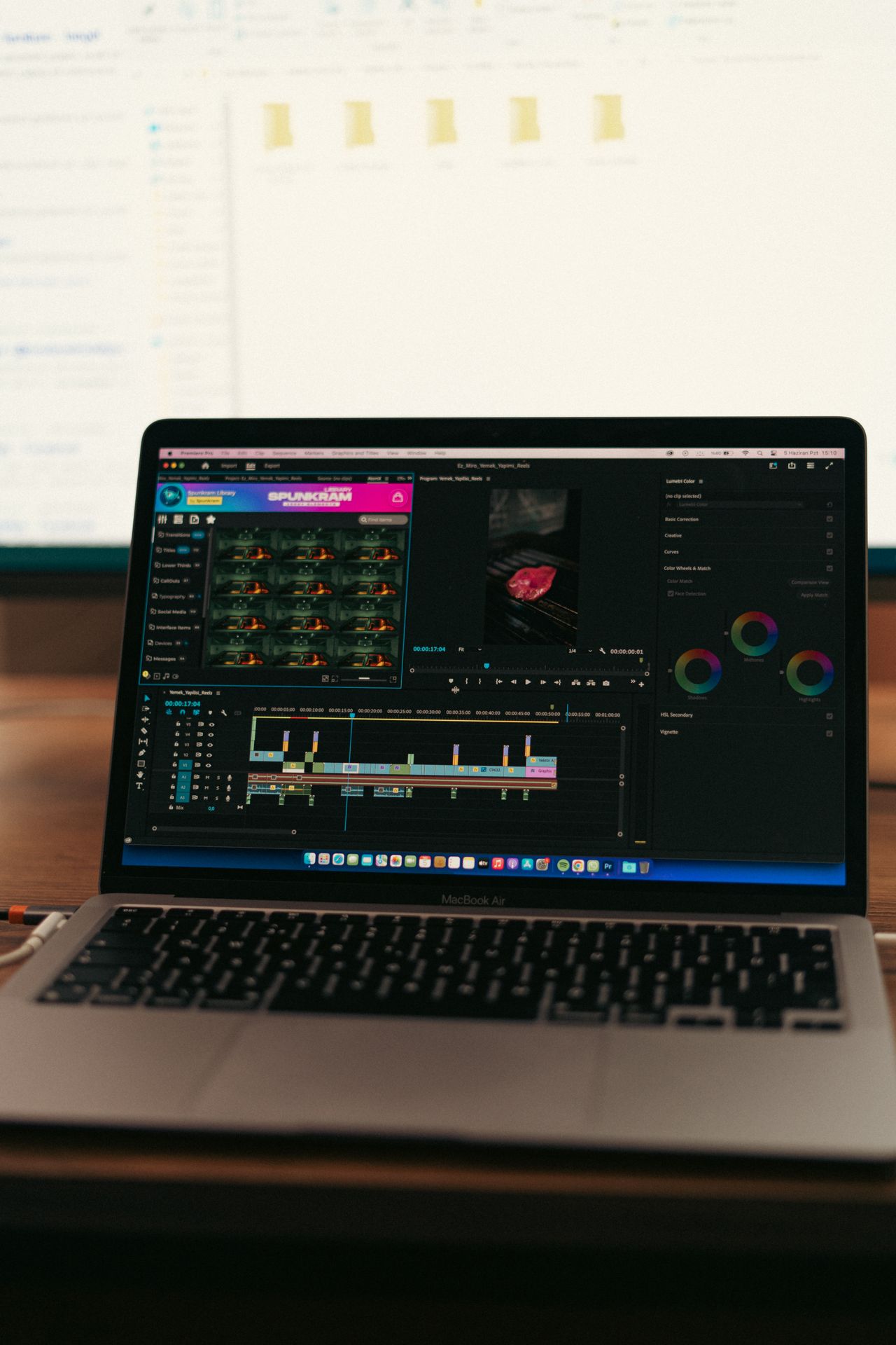 Video files in an editing application