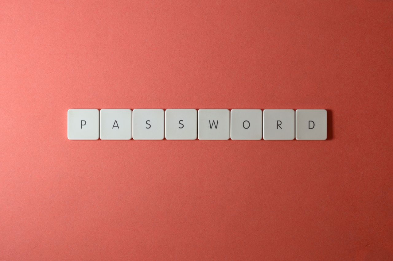 Keyboard keys spelling PASSWORD