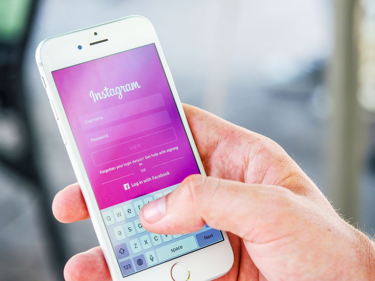 An app sign-in page on a phone