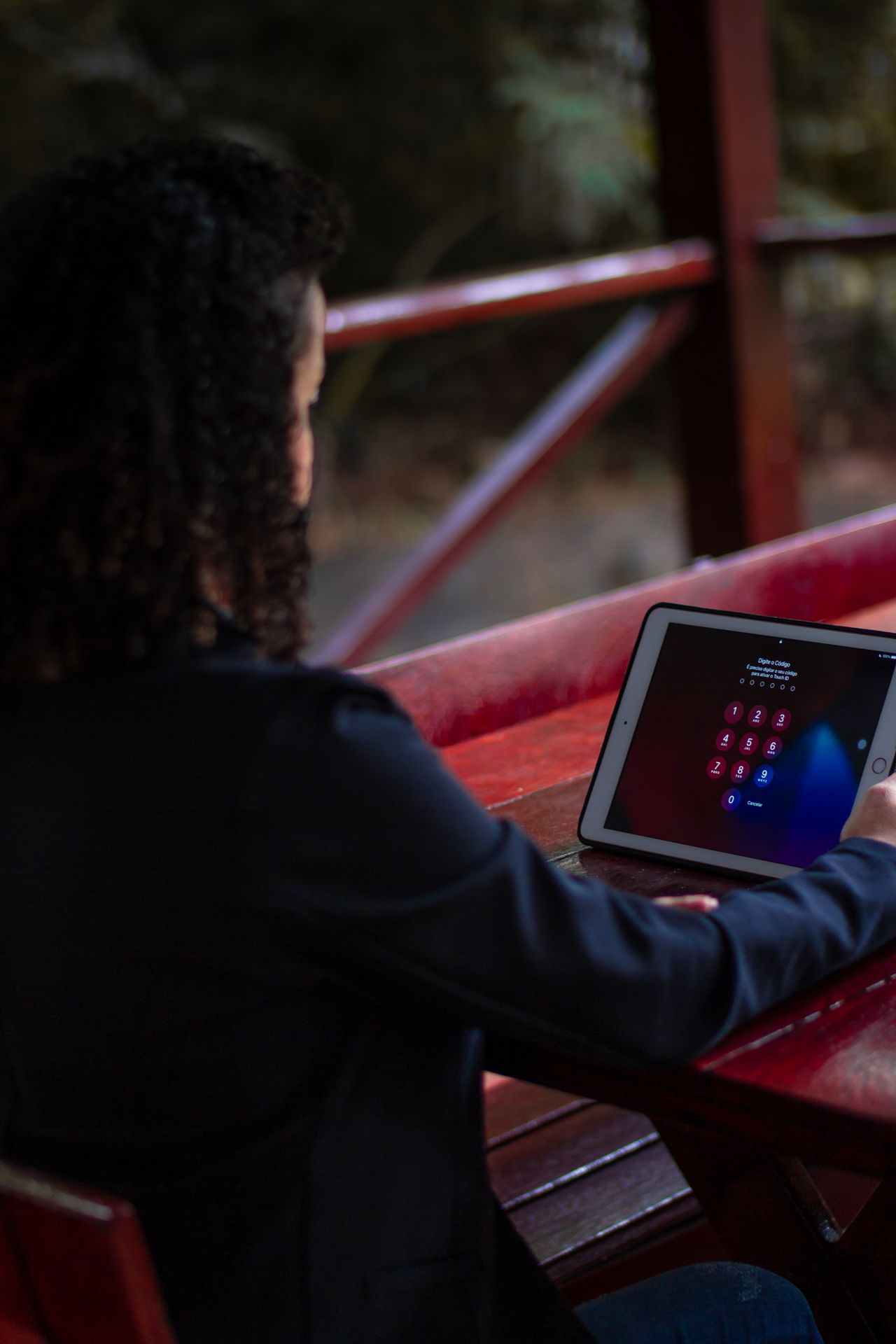 Password entry on a tablet