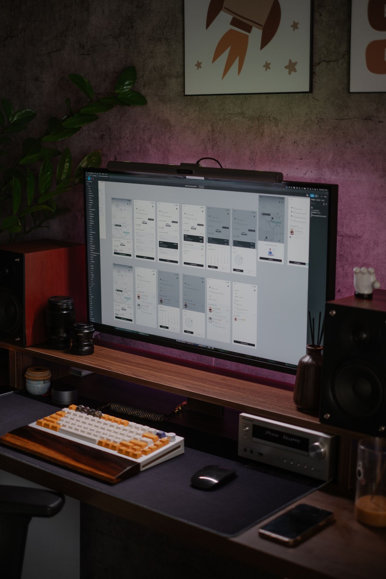 Large monitor with several visible work areas