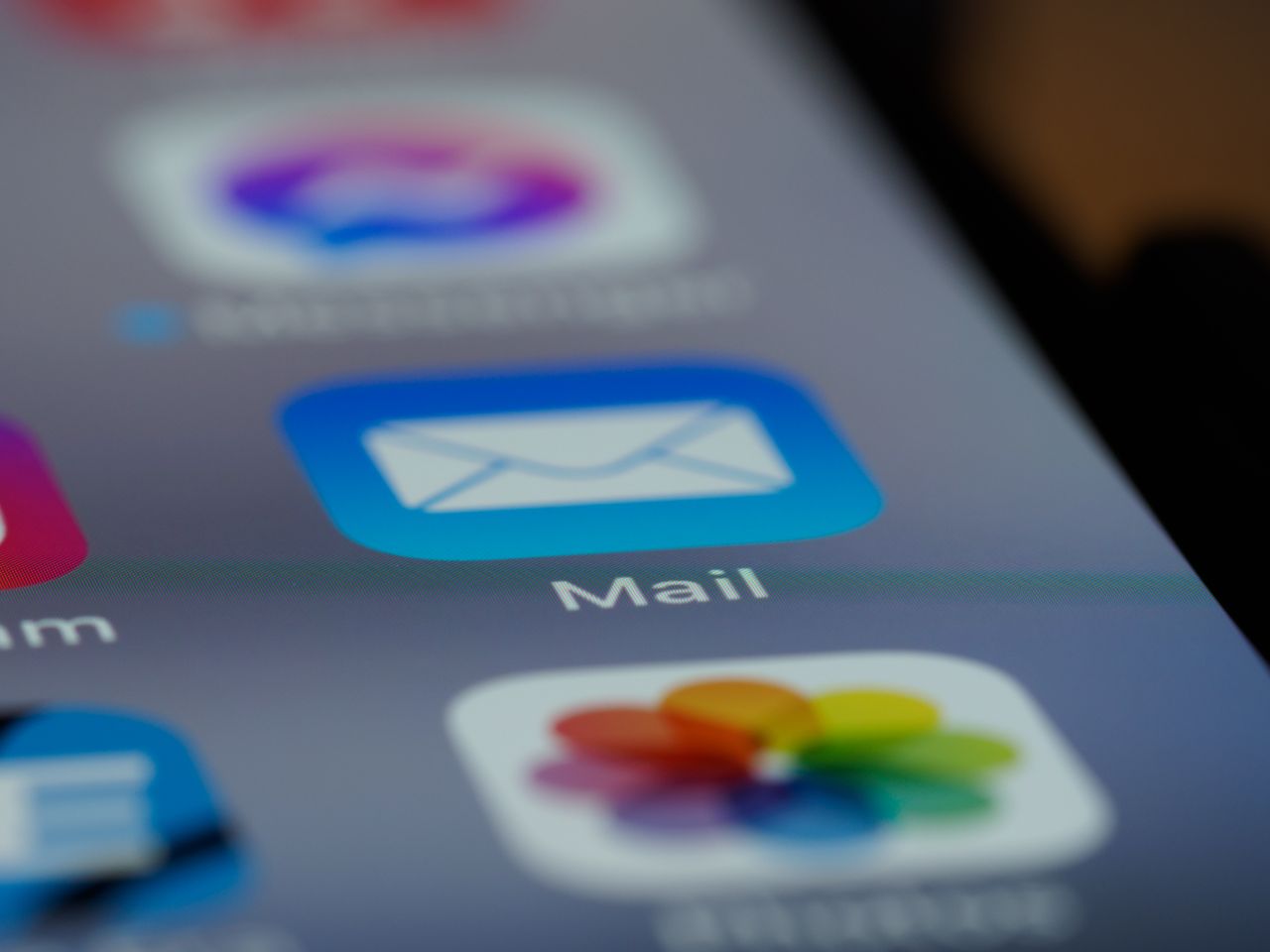 Close-up of a mail application icon