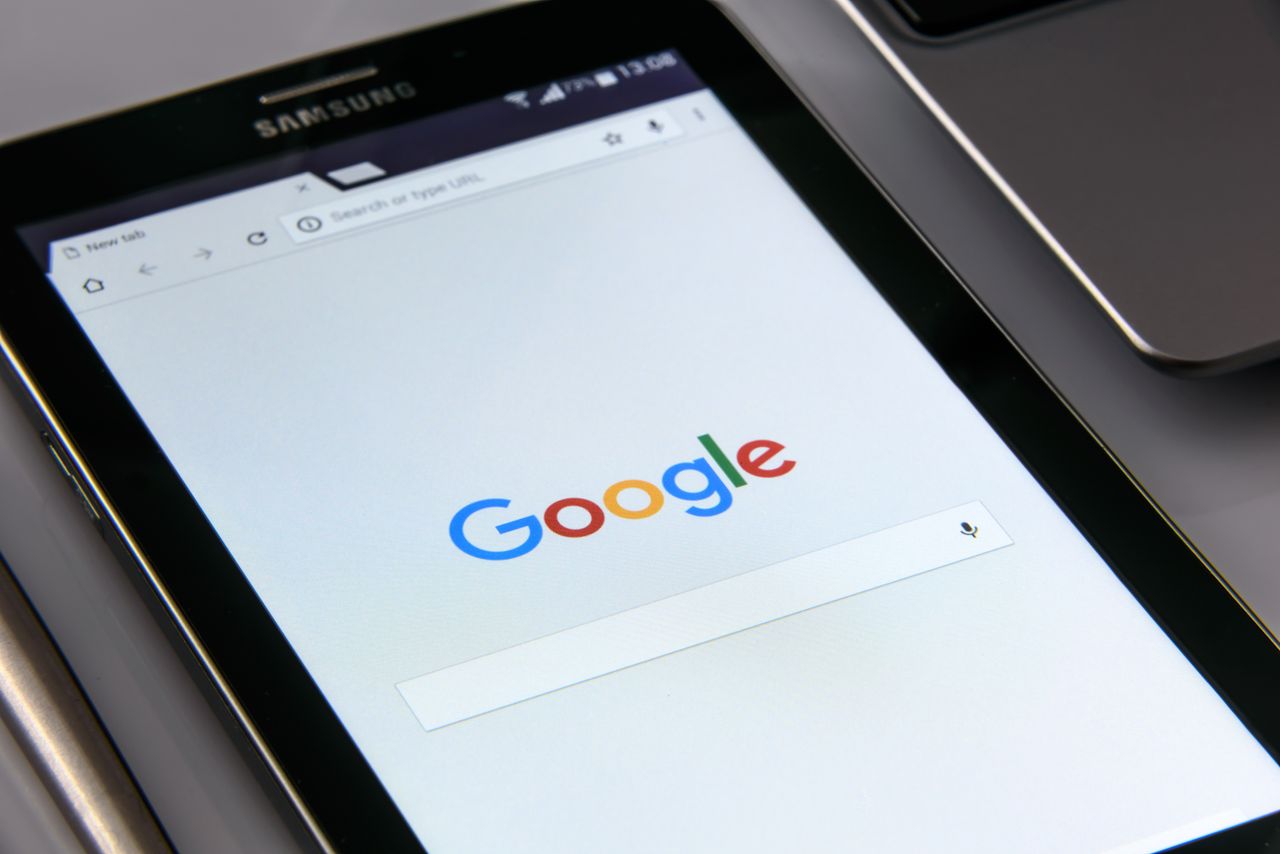 Web search on a tablet